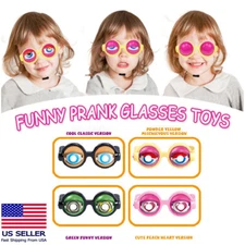 Funny Pranks Crazy Eyes Glasses for Unixex Adult Kids Party Halloween Costume