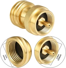  Brass Adapter Converts Propane LP TANK POL Service Valve to QCC (Type 1) Outlet