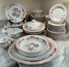 Syracuse China Bombay Transferware Porcelain Floral and Birds USA VTG *Choice*