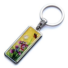 Porte-clés de voiture en nacre orchidée sac à dos porte-clés porte-clés sac à...