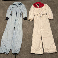Vintage Roffe Ski Snow Suits& Shell Zip 80/90s Thinsulate Sz 8 Red White Blue