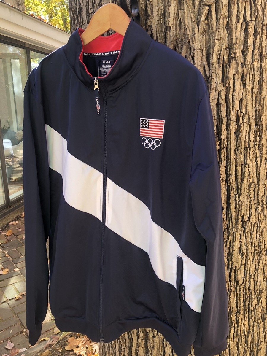 TEAM USA Team Apparel Olympics Red/White/Blue Polyester Zip TRACK