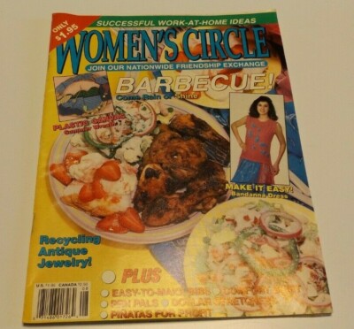 Women's Circle July/August 1991 Bandana Dress, Work-at-Home Ideas, Pinatas