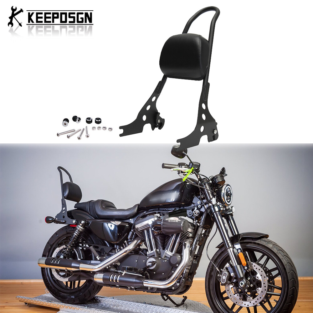 Passenger Sissy Bar Backrest Pad For Harley Davidson Sportster Roadster