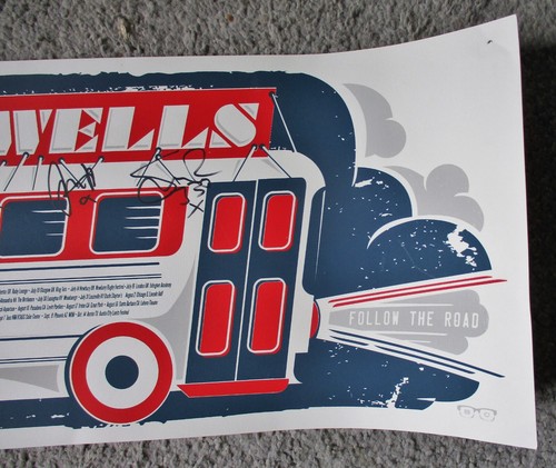 THE DUNWELLS 2012 Summer Tour 9" x 24" Poster Signed By The Band INDIE FOLK ROCK - Picture 3 of 5