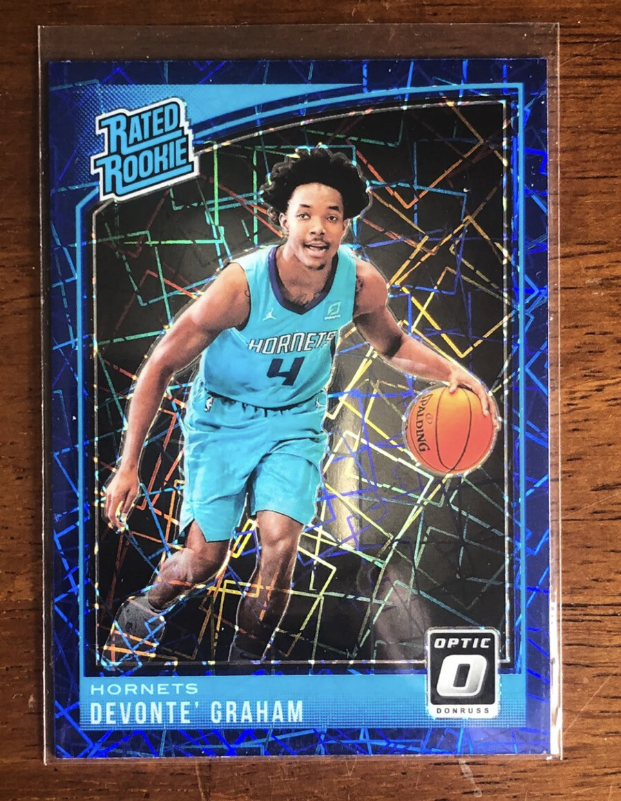 2018-19 Optic DEVONTE GRAHAM RC Rated Rookie Card RC  Blue Velocity Prizm #189
