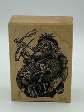 PSX Santa Claus Rubber Stamp F-301 Old World St. Nicholas Kris Kringle Christmas