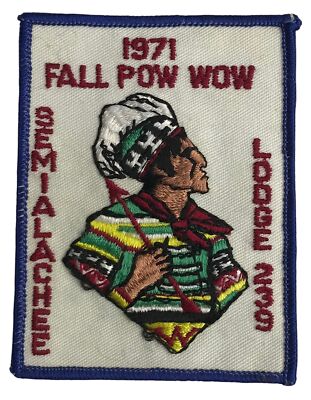 Semialachee 239 Suwanee River Area FL 1971 Fall Pow Wow Patch BLU Bdr (RC154)