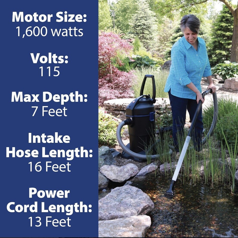 THE POND Guy ClearVac Powerful Pond Vacuum Dual Chamber Reservoir
