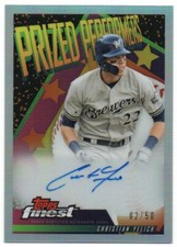 2019 Finest Prized Performers Autographs PPA-CY Christian Yelich Auto 02/50