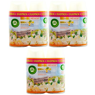 Air Wick Freshmatic BLÜTENZAUBER 6 x 250ml VANILLEBLÜTE & HONIG Nachfüller