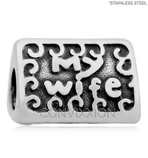 My Wife European Charm Bead Lover My Love Friend Wedding Anniversary Stainless S
