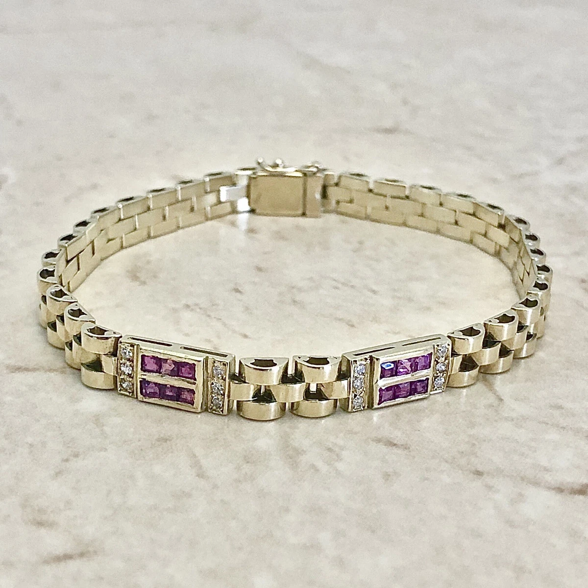 Vintage ruby bracelet hotsell