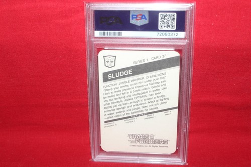 1985 Hasbro Transformers Sludge Rookie Rc# 37 Orange Variant Dinobots PSA 8 - Picture 2 of 2