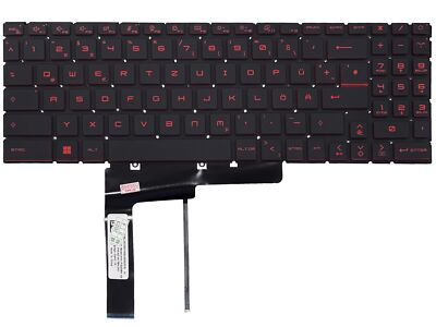 DE - Tastatur mit Rot Beleuchtung für MSI Katana GF76 12UE-096, GF76 12UGS-087