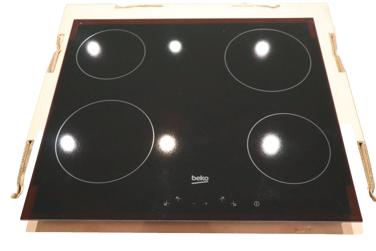 Beko Electric Ceramic Hob 4 Zone Black HBQC222X