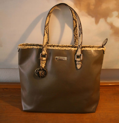 Versace Collection Tasche, edler Shopper, Saffiano, Leder Krokop. 100% Original