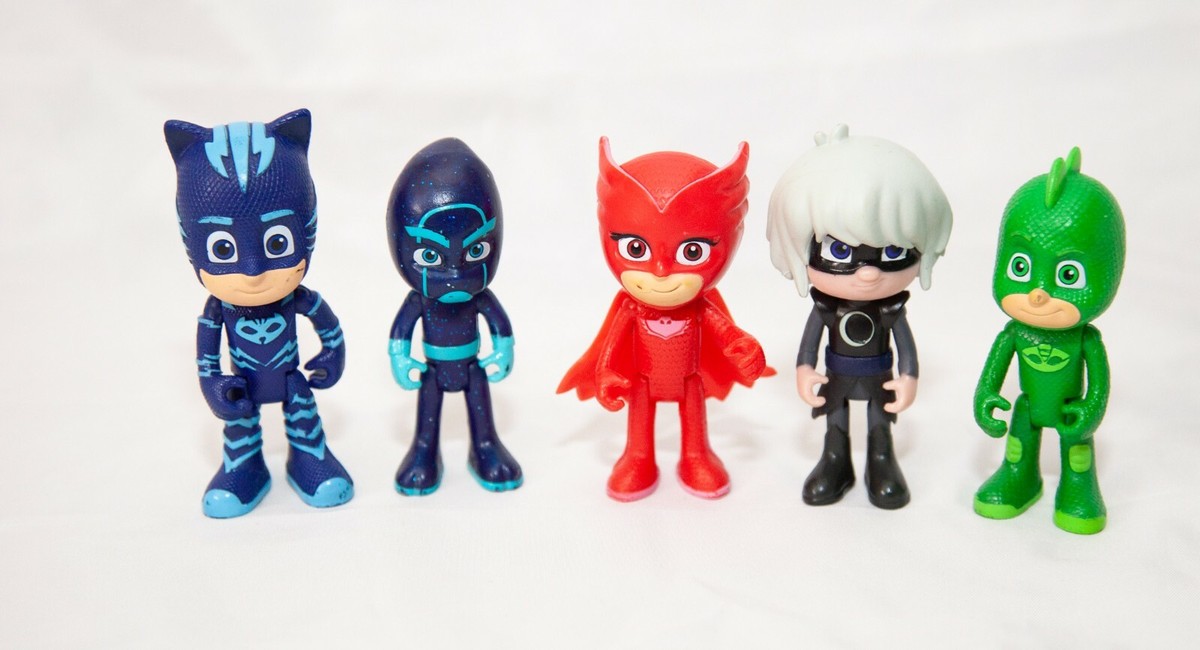 PJ Masks Lot Of 5 Action Figures Gekko Catboy Owlette Ninja Luna