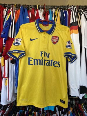 ARSENAL LONDON 2013 2014 AWAY SHIRT JERSEY NIKE 532866-750 sz S