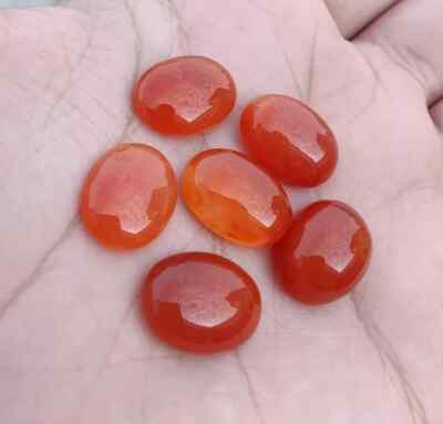 [WHOLESALE] NATURAL CARNELIAN CABOCHON OVAL SHAPE LOOSE GEMSTONE