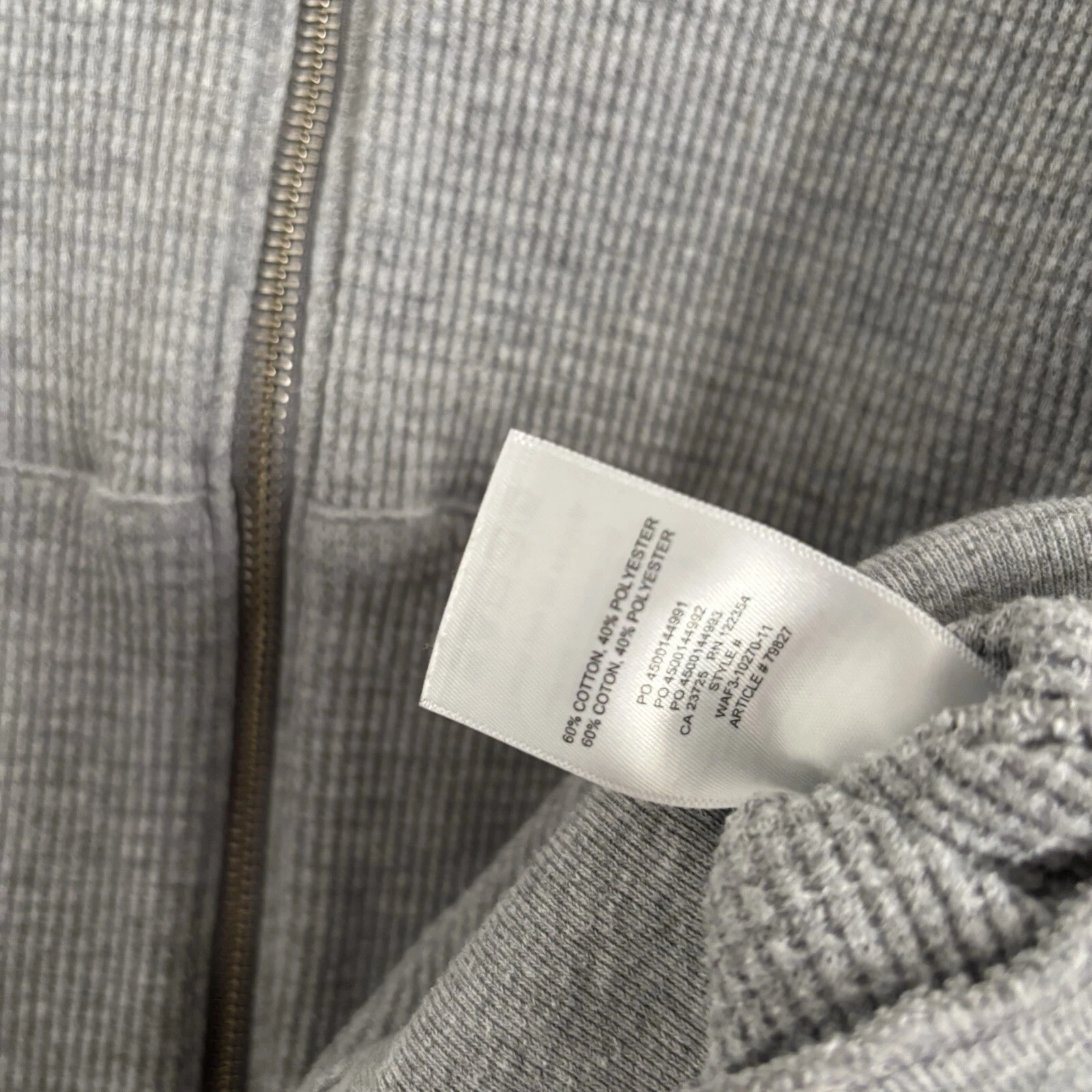 aritzia waffle knit full zip cropped hoodie