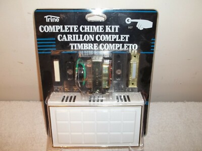 Vtg New Unopened TRINE #907 COMPLETE DOOR CHIME KIT 2 Door 2 Chime Style