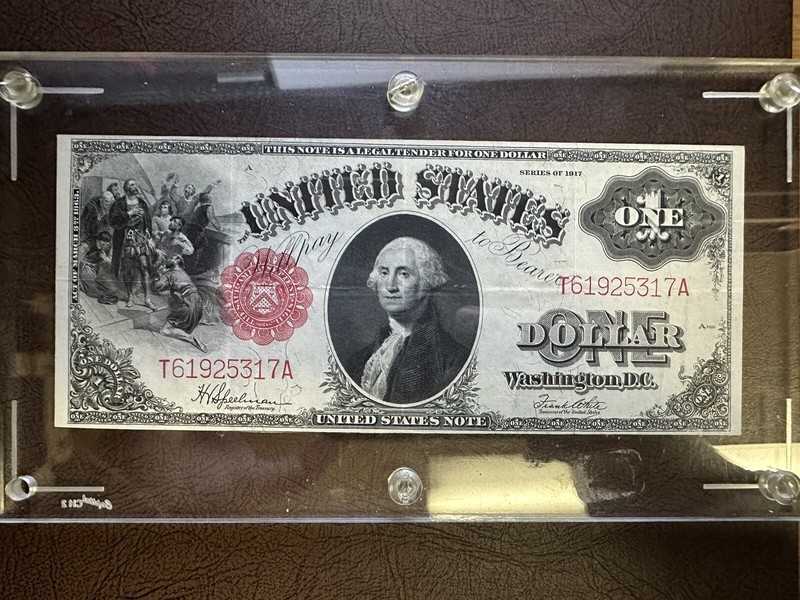 1917 $1 Large Size Red Seal Legal AMAZING CONDITION - NT1394
