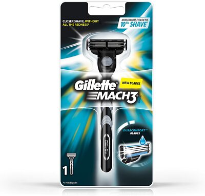 Gillette Mach3 Razor Handle - Holds all Mach3 and Venus Blades (Pack of 6)