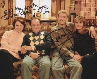 David Jason Tessa Peake-Jones Hand Signed 10x8 Inch Only Fools And Horses Photo