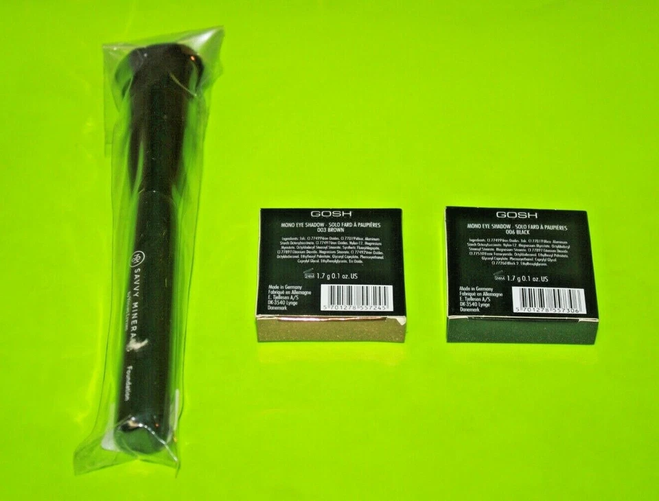  GOSH Mono Eye shadow 1.7 g #003 Brown & # 006 Black carded / new + Brush  - Image 2 of 2