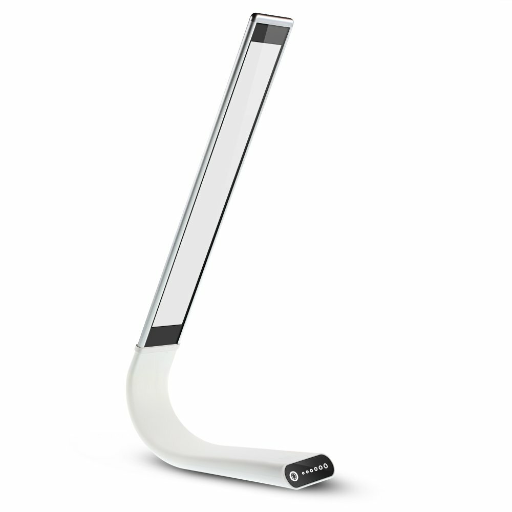 Lampe LED de bureau pliable et rechargeable noire pour lire au lit le soir sans fatigue
