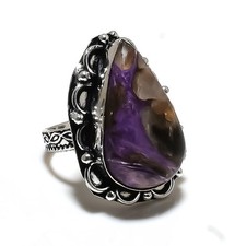 Russian Charoite Gemstone 925 Sterling Silver Gift Jewelry Ring Size 9 V014