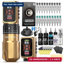 Wormhole 2 PCS 2300mAh Batteries Tattoo Gun Kit Wireless Tattoo Machine Kit - 7