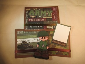 ARMY  3D PAPER PIECING  SCRAPBOOK PAGE MAT SET