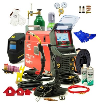 SET Ideal  Multi WIG AC/DC MIG/MAG Schweißgerät 230A Synergie Puls 4in1 Alu INOX