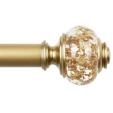 1 Inch Gold Curtain Rods for Windows 72 to 144 Inches 6 to 12 ft , USFOOK Te...