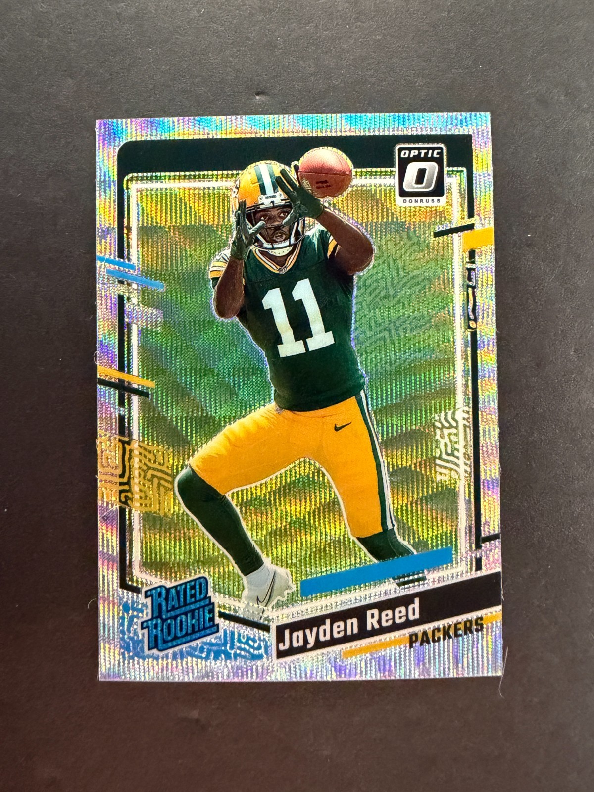Jayden Reed 2023 Panini Donruss Optic Rated Rookie Wave /300 #239