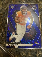 2025 Panini Mosaic RJ Harvey Denver Broncos Blue Mosaic Prizm /99 Rookie #375 RC