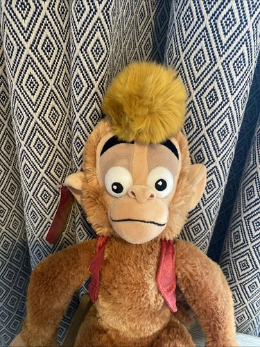 Large Disney Store Exclusive Aladdin Abu Monkey Plush 18” Official Disney Stamp - Picture 2 of 5