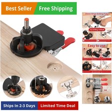 35mm Concealed Hinge Jig, Aluminum Alloy Cabinet Hinge Jig with 2 Quick Clamp...