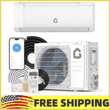 9000 BTU Ductless Mini Split Air Conditioner 18.5 SEER Inverter Heat Pump w/WiFi