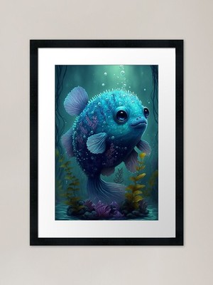 Die 4 Elemente - Wasser 3 gerahmte Kunst gerahmtes Wandbild Poster Leinwanddruck Bild
