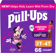 Pull-Ups Girls Potty Training Pants Size 3T-4T 66 Count, Learning Designs
