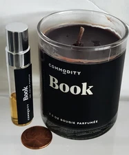 2pc COMMODITY Fragrances BOOK Mini CANDLE & SPRAY PARFUM *Original Formula* NEW