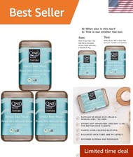 Gently Exfoliating Dead Sea Mud Soap: 3-Pack 4oz Unscented Bar for All Skin