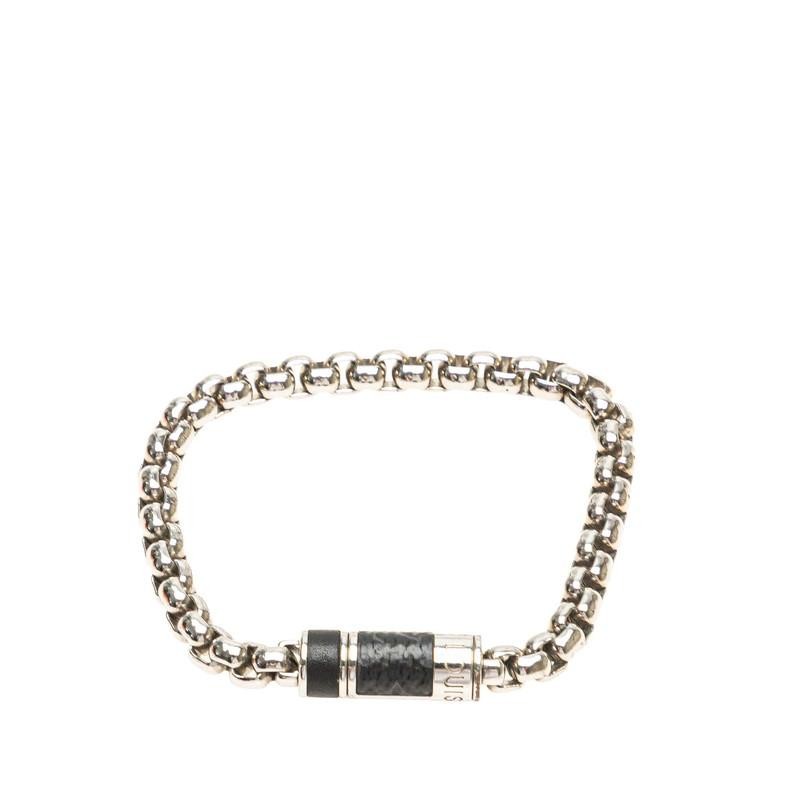 Louis Vuitton Monogram Eclipse Chain Bracelet M63… - image 1