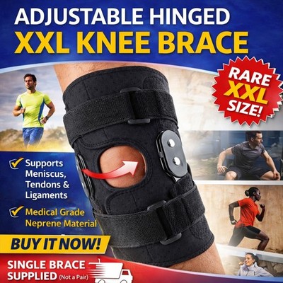 XXL Doppelgelenk Kniebandage Bandage Meniskus Arthritis Sehnenband Sport UK