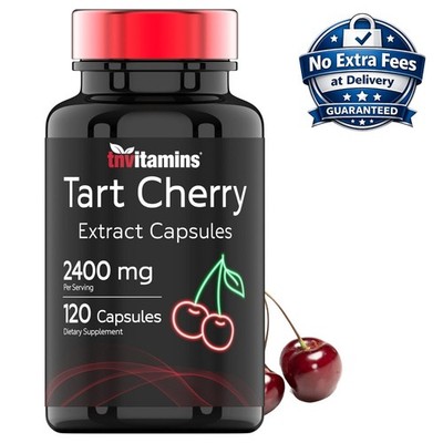 Tart Cherry Extract 2400mg 120 Capsules (Prunus Cerasus) 2 Month Supply