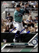 2024 Topps Now Road Opening Day Cade Marlowe RC Seattle Mariners #OD-137 Signed