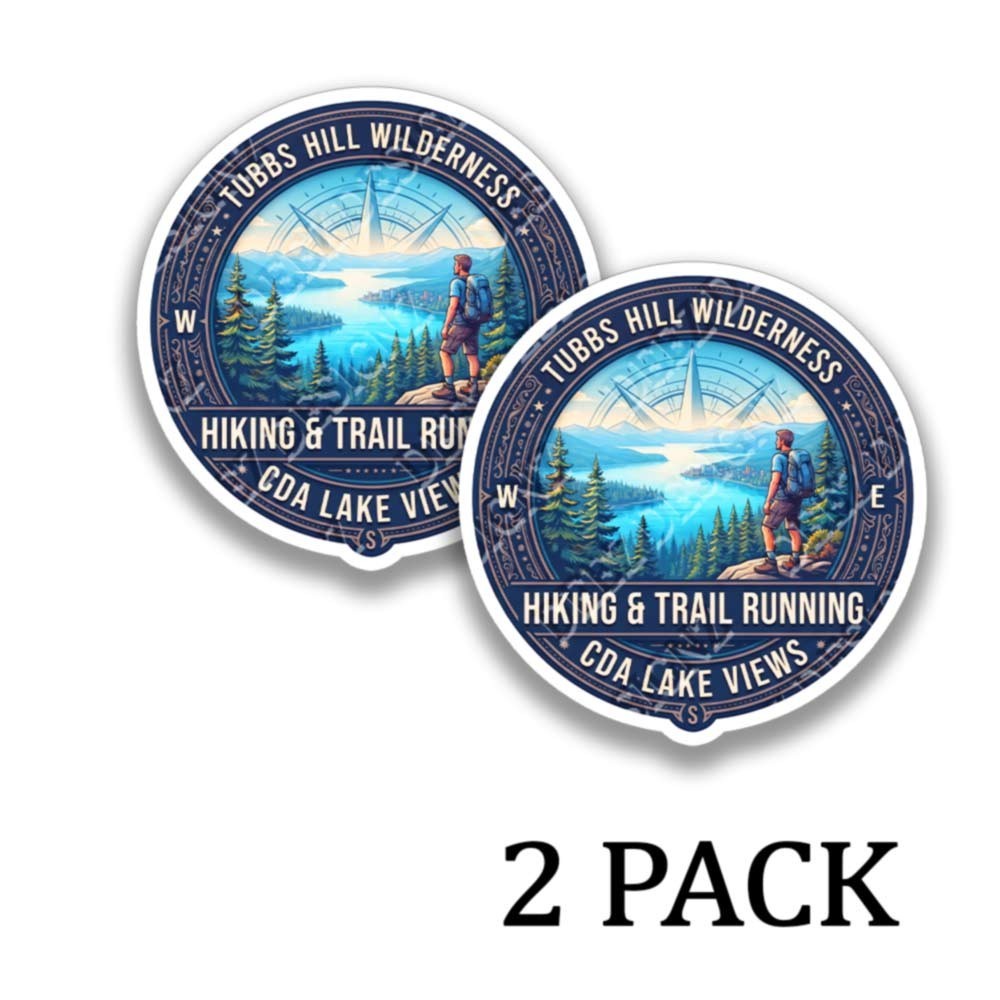Tubbs Hill Wilderness Vinyl Decal Hiking Sticker 2 Pack 44252